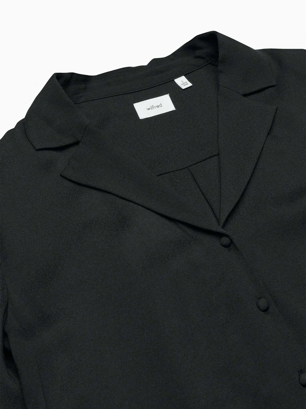 NWOT Aritzia Wilfred Tulum Crepe Blouse - Black Size S - Picture 3 of 8